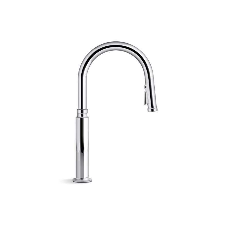 Robinet d'évier de cuisine rétractable avec douchette à trois fonctions Edalyn By Studio Mcgee, Chrome poli
