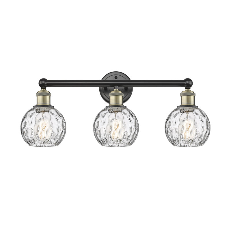 Cambria 3 - Light Dimmable Vanity Light, Black/Antique Brass