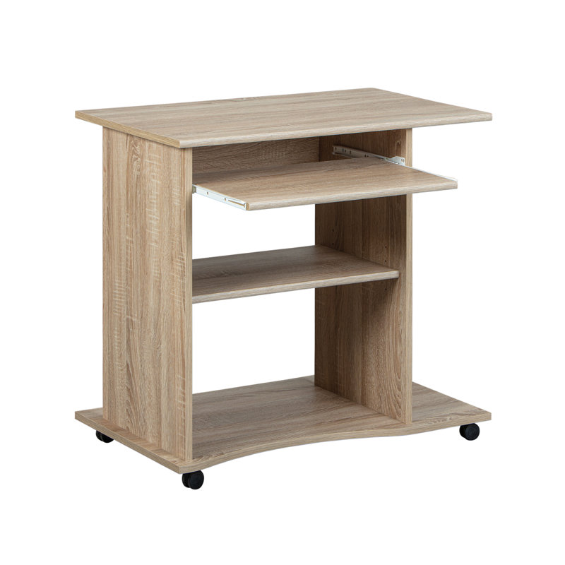 Leming Computer Desk with Keyboard Tray, Sonoma Oak Imitation