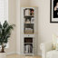 Bois blanc antique 17,71 po Garde-manger avec 5 tablettes