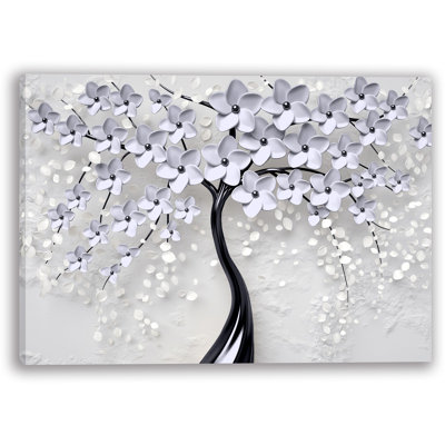 Art mural monochromes sur toile tendue