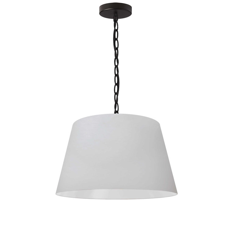 Onald 1 - Light Single Pendant, Black, 7" H x 32" W x 32" D, Black/Gray