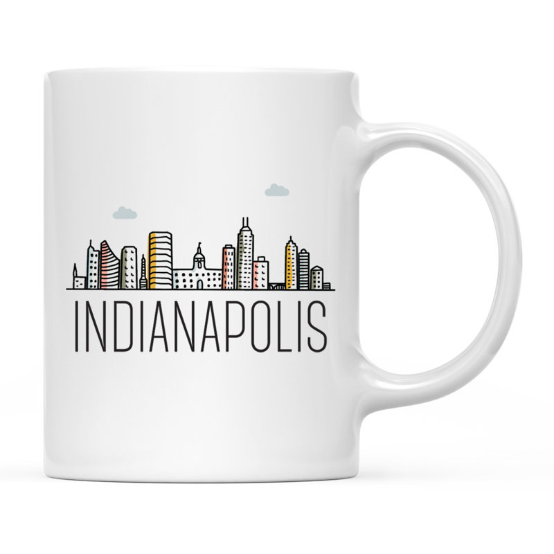 Tasse à café Colorful City Skyline, Indianapolis