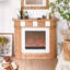 Foyer autoportant en bois massif Burlywood +