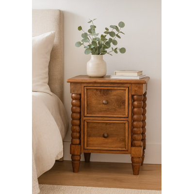 40cm W Solid Wood Bedside Table