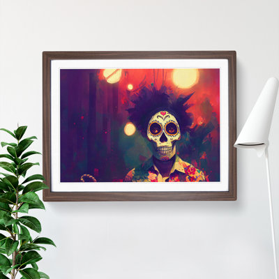 Day Of The Dead Man - Single Picture Frame Print