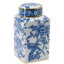Pot en porcelaine bleue et blanche 5,5 x 5,5 x 5,5 po