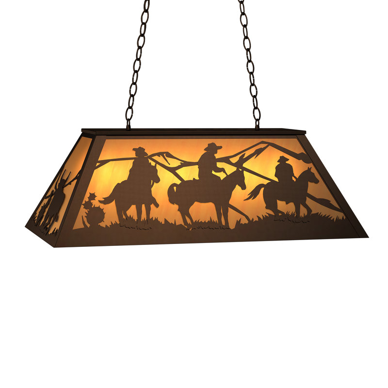 33" Long Rustlers Oblong Pendant