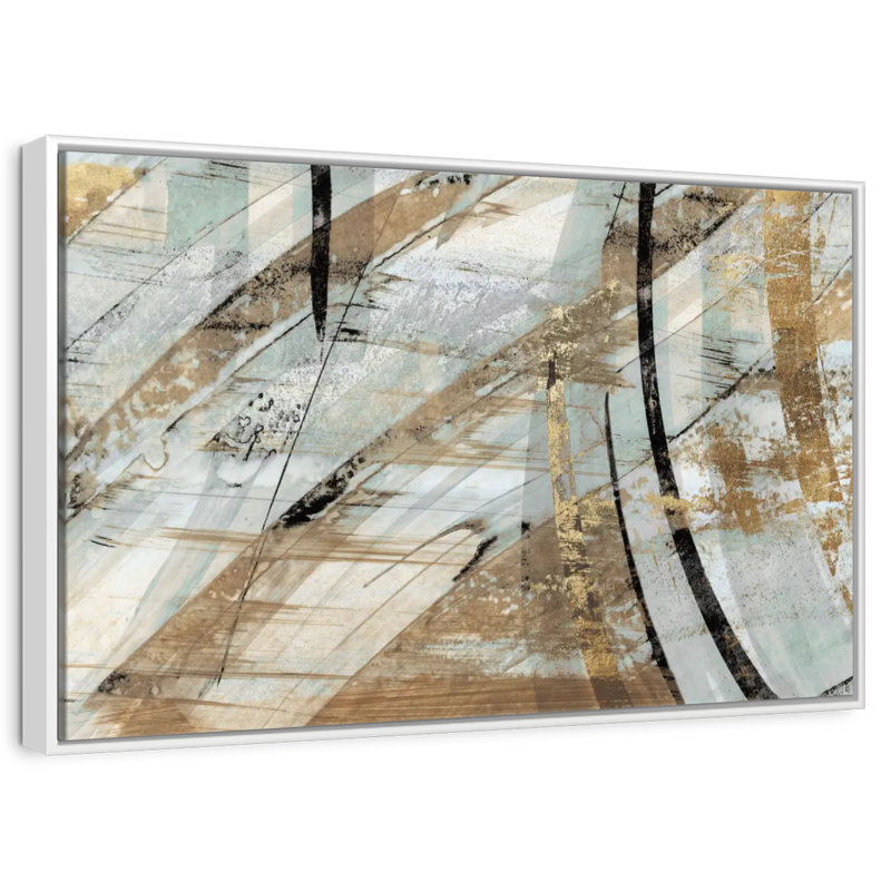 Fiorella rythmique, Cadre flottant blanc, 40 po x 27 po