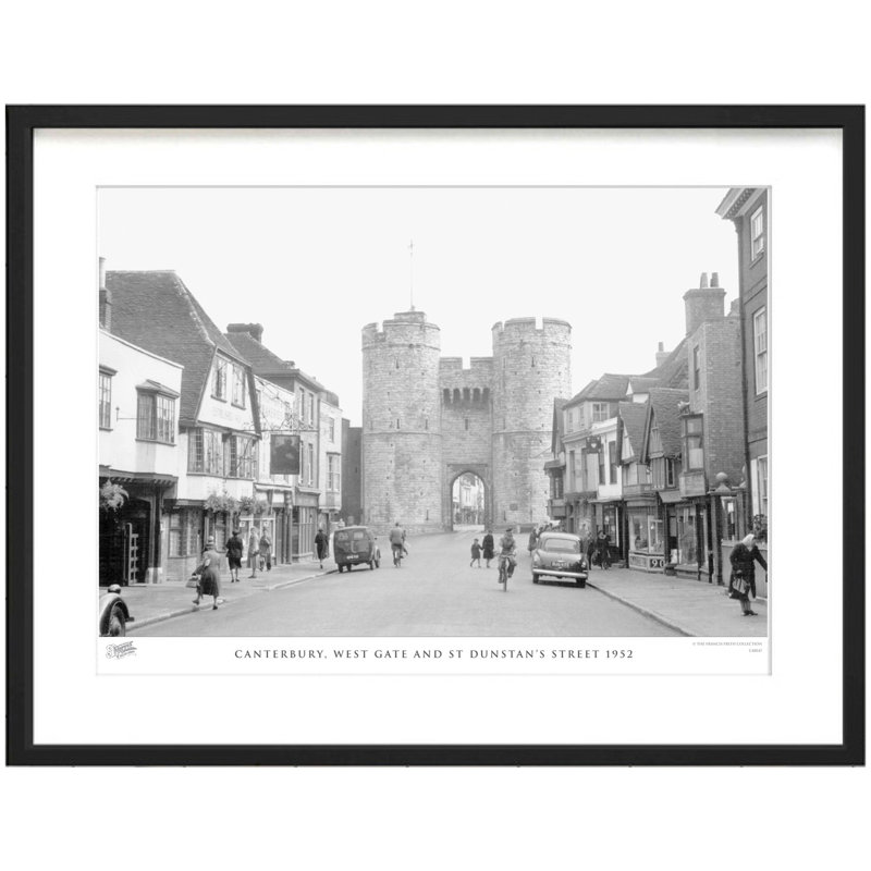 Canterbury, West Gate And St Dunstan's Street 1952 - Single Picture Frame Print, 28cm H x 36cm W x 2.3cm D