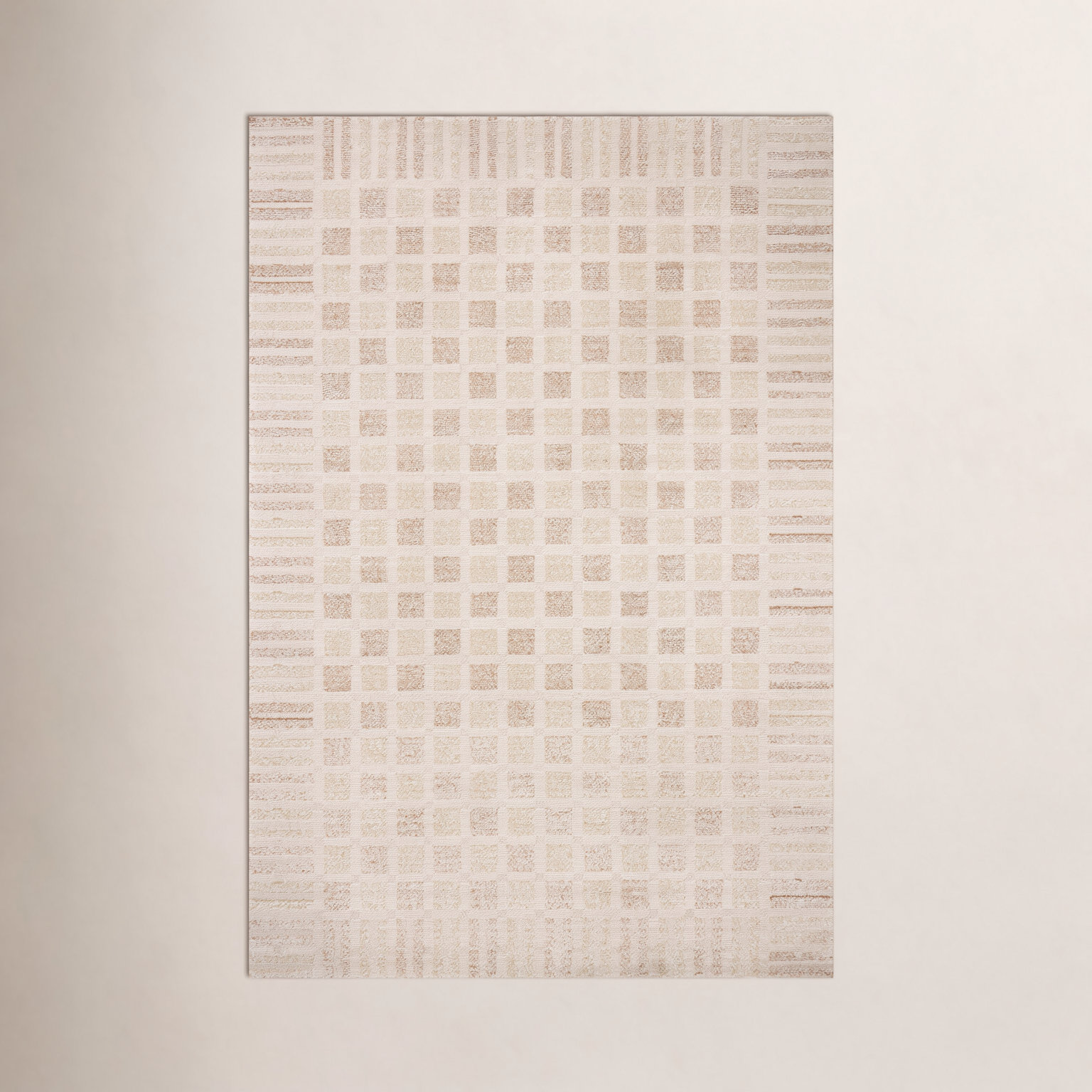 Calvin Bone / Natural Area Rug, Rectangle 2'3" x 3'10"