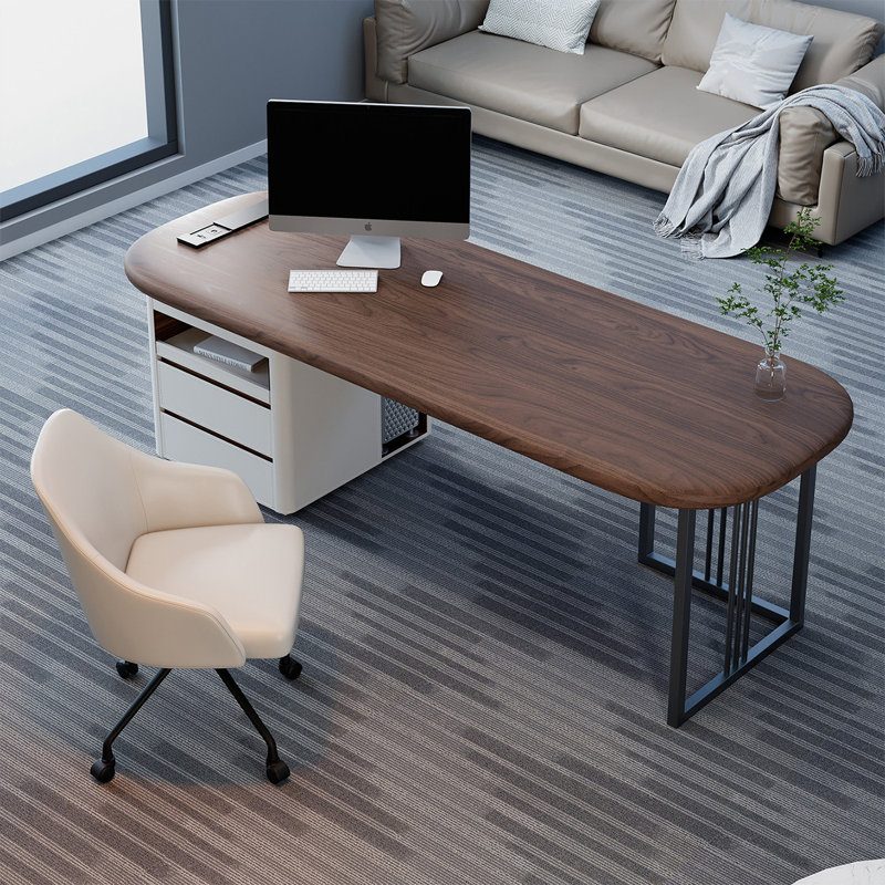 Bureau de direction rectangulaire simplifié de 62,99 po, 29.53" H x 62.99" W x 27.56" D