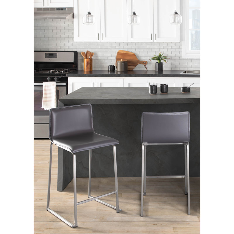 Middlebrook Stool, Stainless Steel, Counter Stool (26" Seat Height), Gray