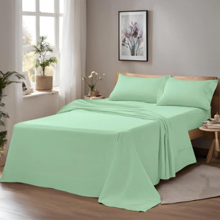 Ensemble de lit en draps 100% coton naturel Home Prides - satin de coton à densité de tissage 400