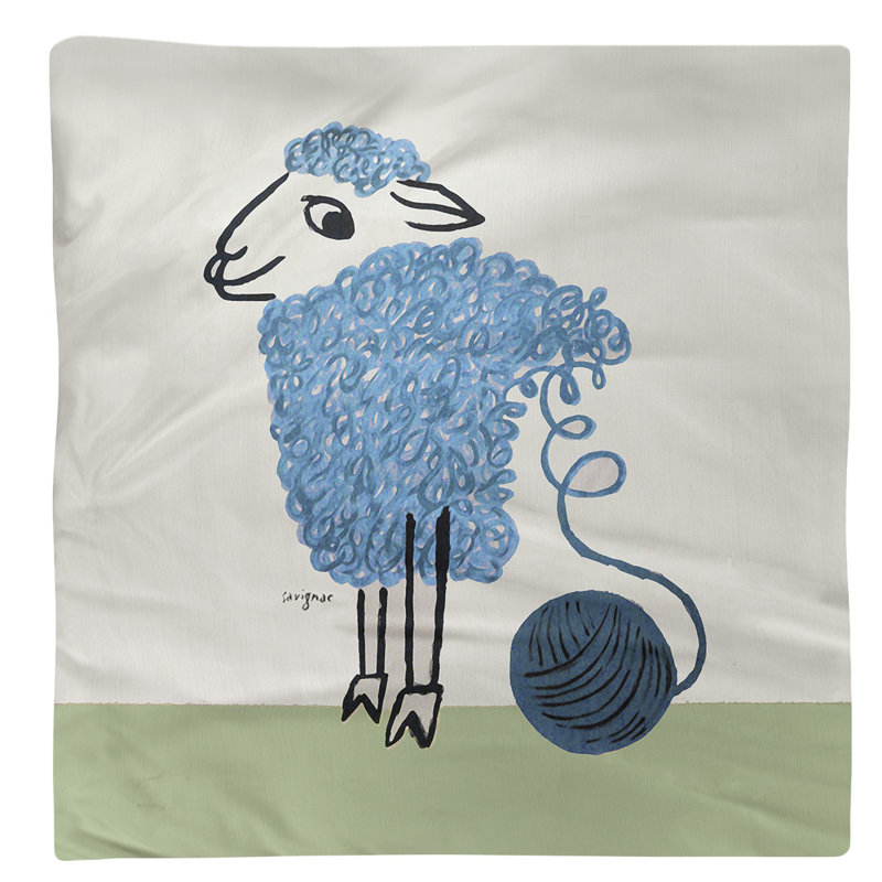 Raymond Savignac Cotton Square Napkin, Blue