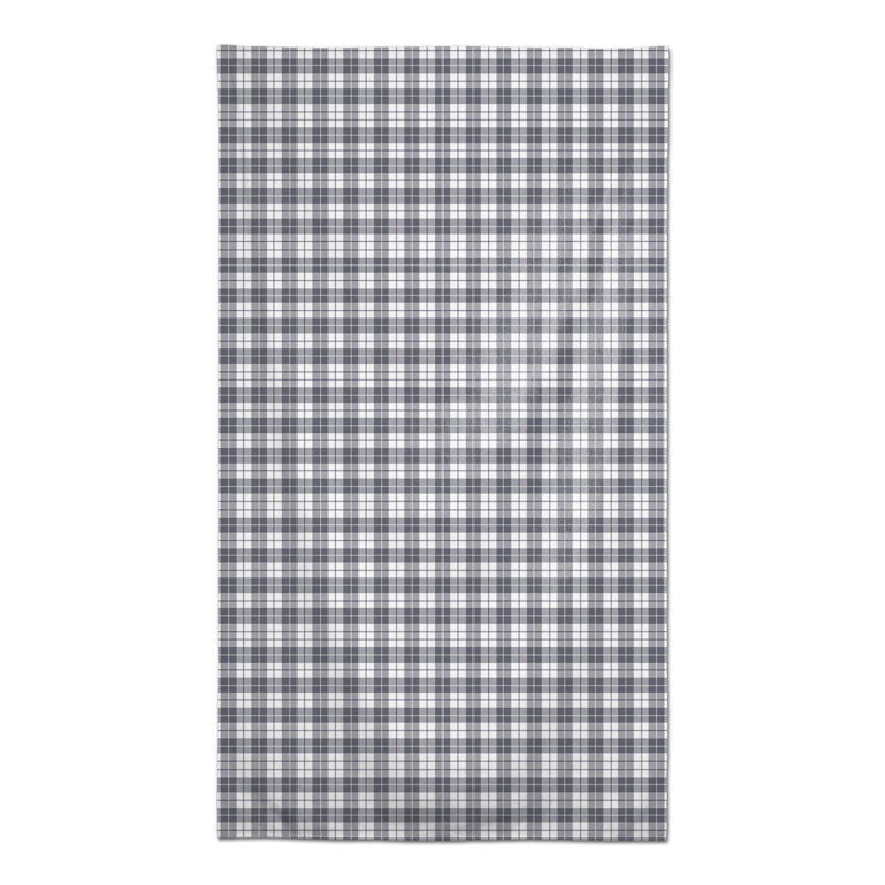 Nappe rectangulaire en polyester Vichy, Gris foncé