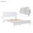 White Solid Wood 5 Pieces Bedroom Sets(Bed+Nightstand*2+Chest+Dresser)-1342585094