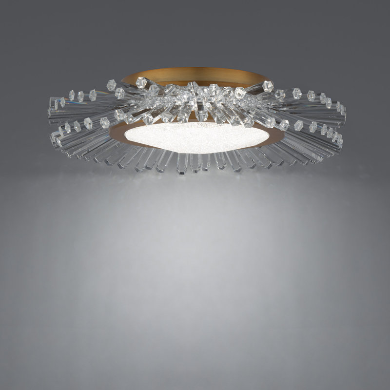 Benediction 1 - Light LED Flush Mount, Aged Brass