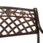 Banc de jardin en fonte d'aluminium Caffey