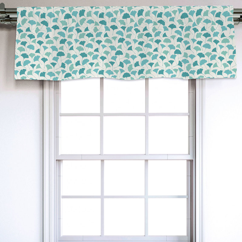 Sateen Floral Ruffled Window Valance