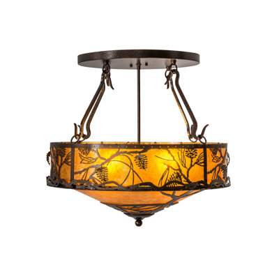 Luminaire suspendu géométrique unique à 4 lumières Whispering Pines
