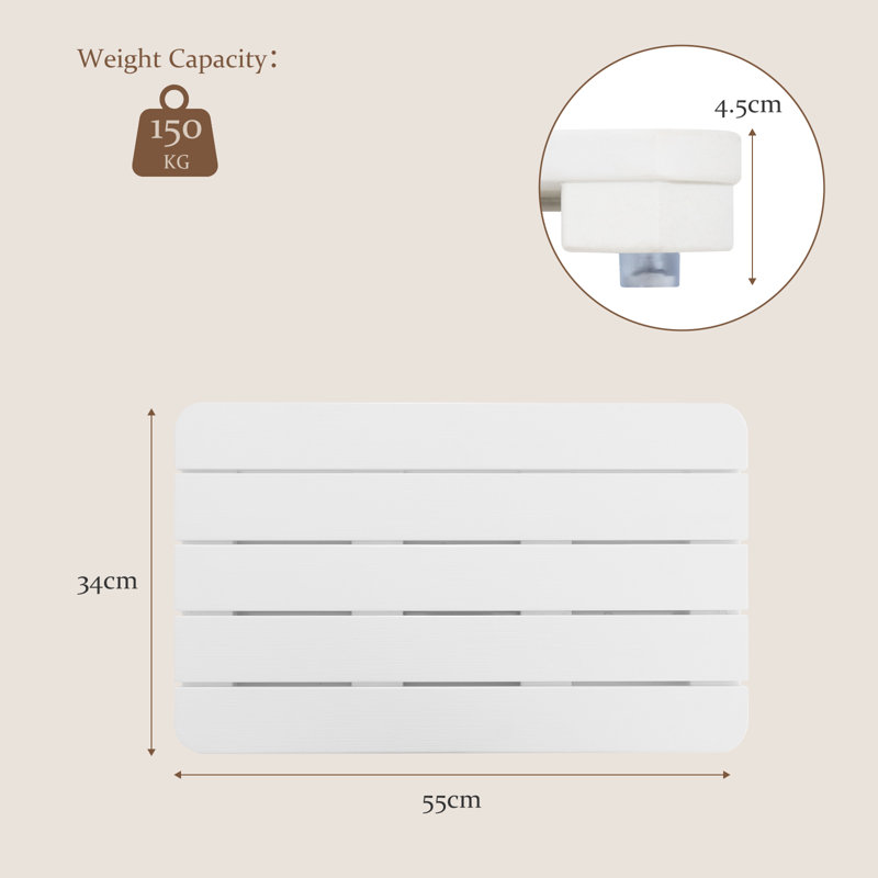 Nealie Bath Mat, White