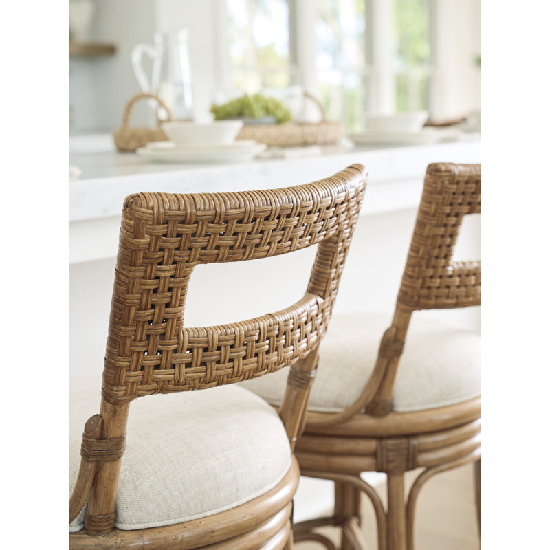 Bay Harbour Swivel Stool, White, Counter Stool (24" Seat |Height)