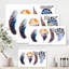Ensemble de plumes colorées Boho - peinture sur toile-59760473-59760474