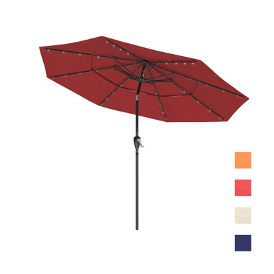 Lucianna 130'' Lighted Market Umbrella