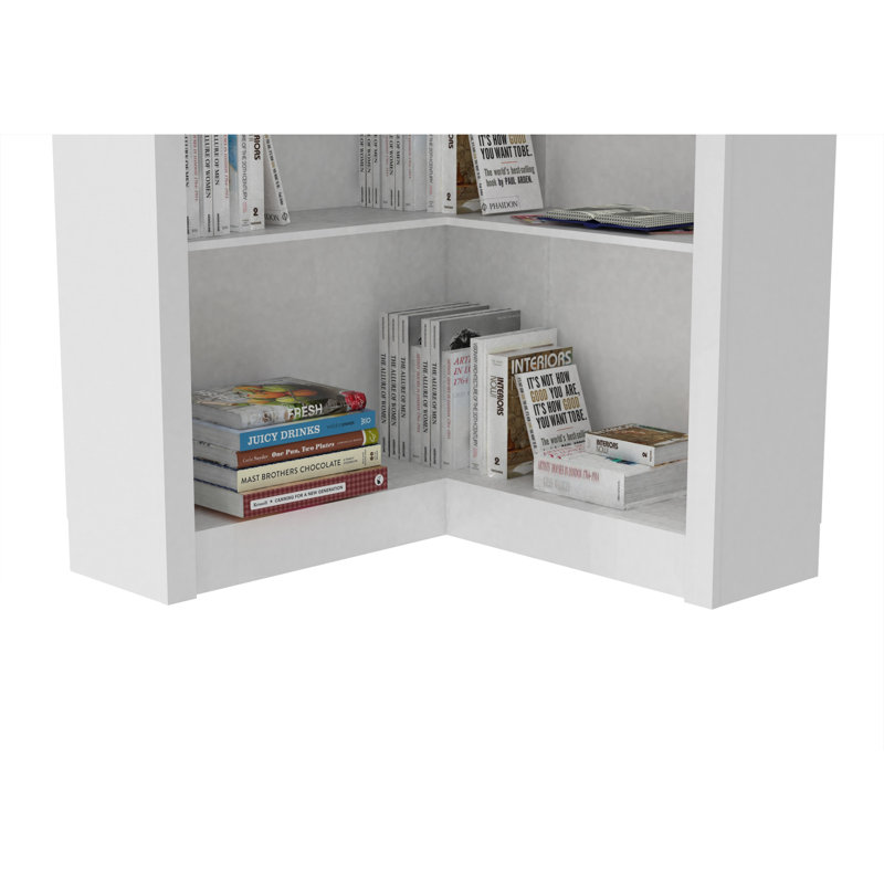 Space-saving Corner Bookshelf Mdf Modern Style For Home & Office