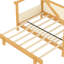 Lit en bois dans une cabane avec rails à coussins moelleux, pour enfants, adolescents, filles, garçons-918469779