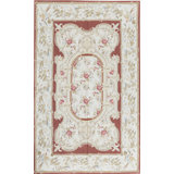 Hand-Knotted High-Quality Red and Beige Area Rug