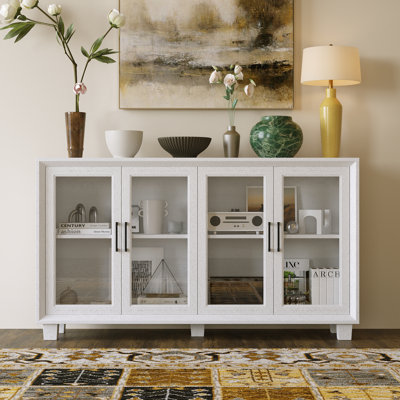 Accent Cabinet With Tempered Glass Door by Red Barrel Studio