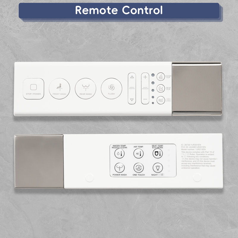 Automatic Smart Toilet With Built - In Bidet, Heated Seat, Warm Water And Dry Function, Foot Sensor Control, Led Display, Remote Operated, White Design. Four Level Radar Sensing, Various Fountain