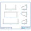 43.5cm W Metal Wall Mounted Shelving Unit