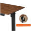 Bureau électrique debout, bureau à hauteur réglable, bureau assis-debout 24 po x 48 po, plateau en acajou / noyer foncé-1145626405