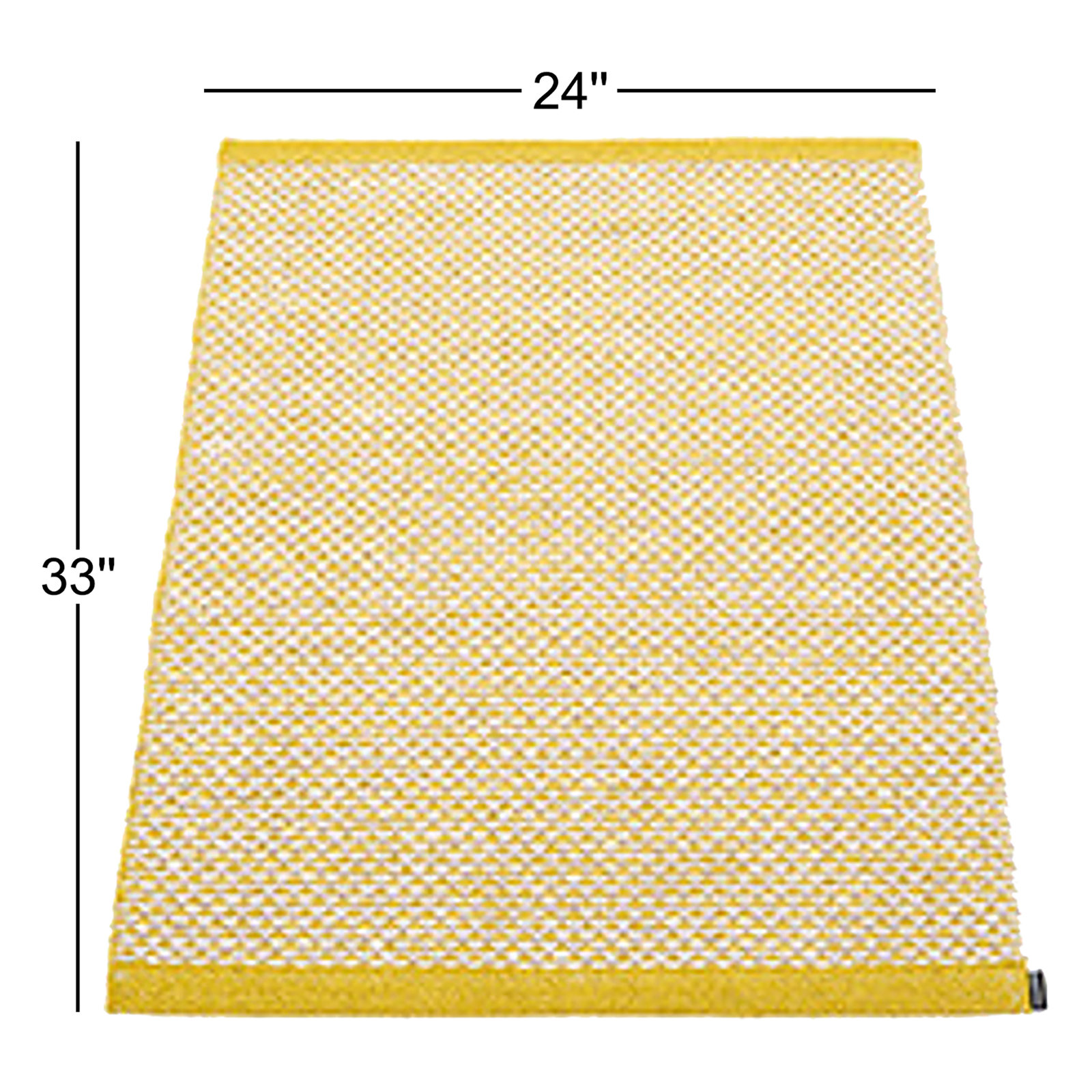 Effi Light Yellow Mustard Hand-Woven Rug, Rectangle 2' x 2'9"