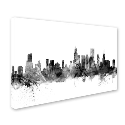 " Chicago Illinois Skyline " by Michael Tompsett Watercolor Painting