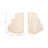 Madeleine Set Of Two 5" Tan Travertine Cloud Bookends