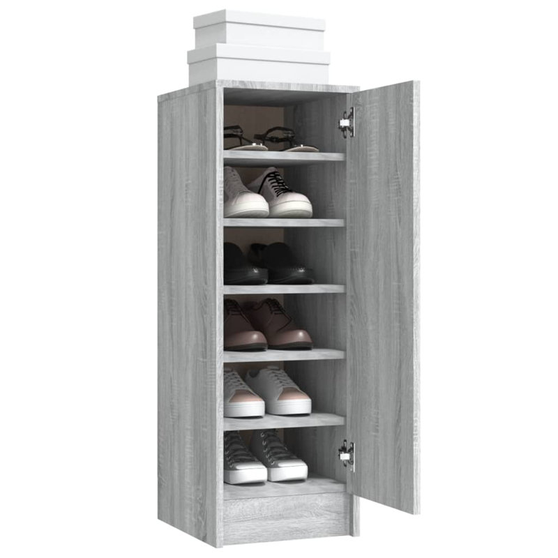 6 Pair Flip Down Shoe Storage, Grey