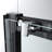 Cyrus 48" W x 34" D x 72" H Rectangle Aluminum Framed Black-Grid Single Sliding Shower Enclosure with Heat Soaking Process and Protective Coating Treatment