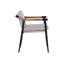 Chaise avec accoudoirs Latanyia en gris