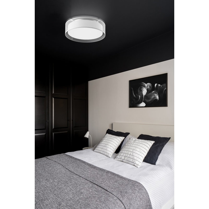 Dalton 1 - Light LED Flush Mount, White, White