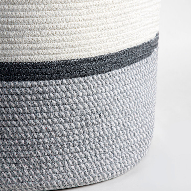 Panier décoratif en tissu, Gris