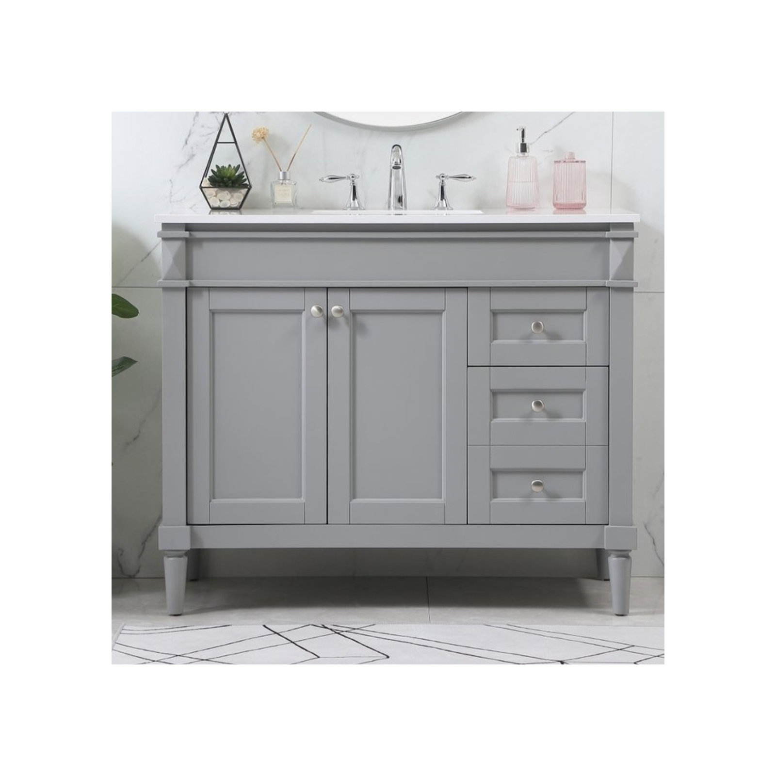 Readington 42'' Single Bathroom Vanity, Gray