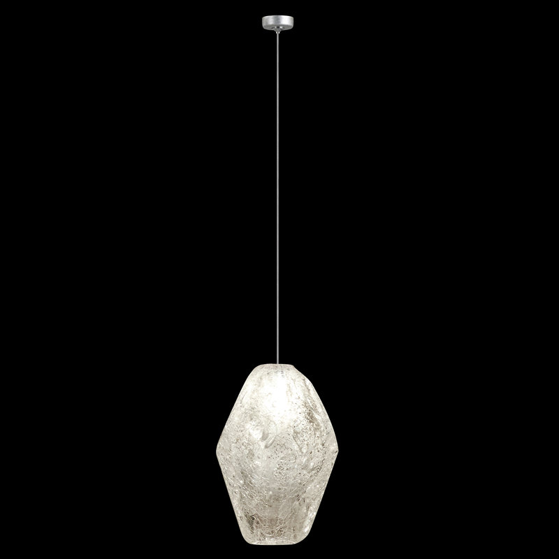 Luminaire suspendu rond 4,5 po Natural Inspirations, Argent