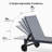 Purple Leaf 74.02'' Long Reclining Chaise Lounge Set With Table-68745285