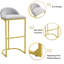 Pièces de tabourets de bar, tabourets de bar à hauteur de comptoir de luxe avec repose-pieds, tabourets de bar rembourrés en velours, îlot de cuisine
