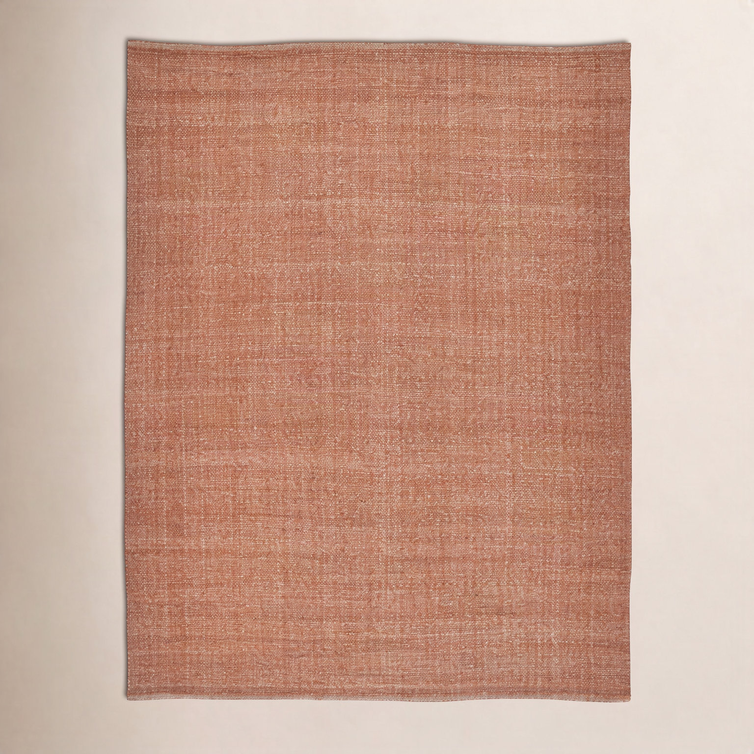 Fleurette Orange Hand-Woven Rug, Rectangle 9' x 12'
