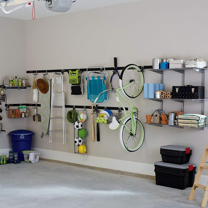 Rubbermaid FastTrack Wall S Hook 2 Handle Tool Storage Organizer Rack
